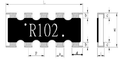 高精密薄膜电阻封装尺寸