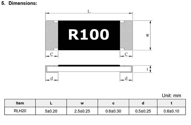 合金 阻值电阻外观